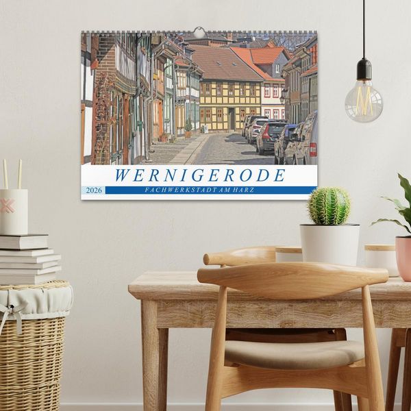 Produktbild: Wernigerode - Fachwerkstadt am Harz (Wandkalender 2026 DIN A3 quer), CALVENDO Monatskalender