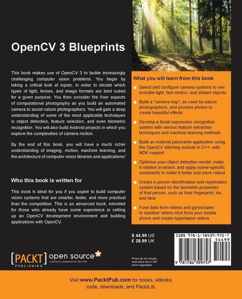 Produktbild: OpenCV 3 Blueprints