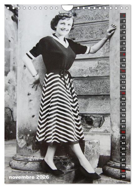 Produktbild: Deux mannequins des ann&eacute;es 1950 - Les jumelles Thea et Helga (Calendrier mural 2026 DIN A4 horizontal), CALVENDO calendrier mensuel