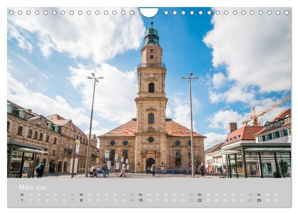 Produktbild: Hugenottenstadt Erlangen 2026 (Wandkalender 2026 DIN A4 quer), CALVENDO Monatskalender