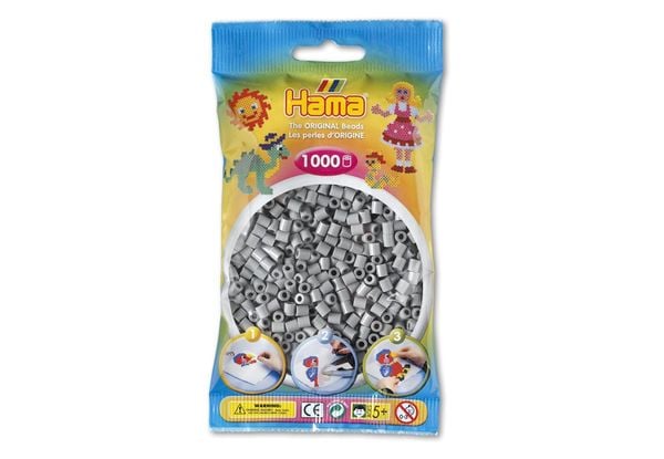 Hama Perlen grau, 1000 Stück