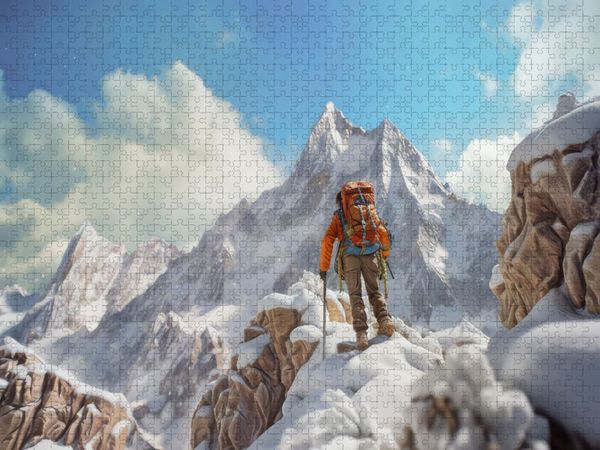 Produktbild: CALVENDO Puzzle Bergsteigen | 1000 Teile Lege-Gr&ouml;&szlig;e 64x48cm Foto-Puzzle f&uuml;r gl&uuml;ckliche Stunden