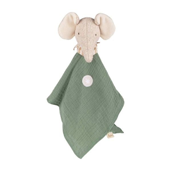sigikid 39927 - Musselintuch Elefant Tiny Tissues, Schnuffeltuch