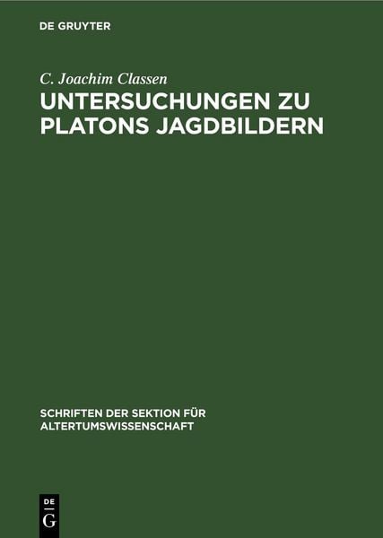 Produktbild: Untersuchungen zu Platons Jagdbildern