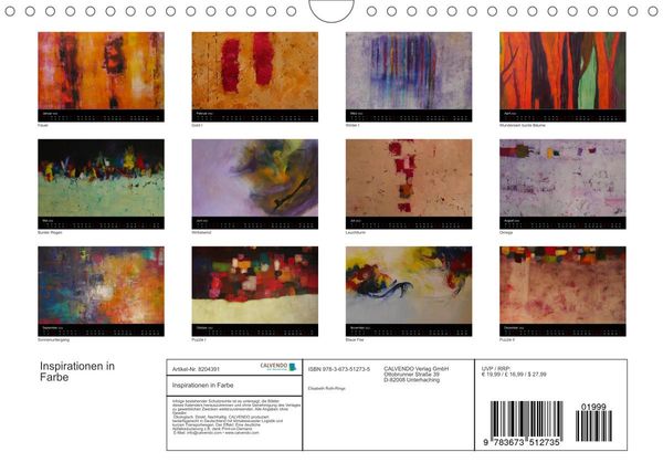 Produktbild: Inspiration in Farbe (Wandkalender 2022 DIN A4 quer)