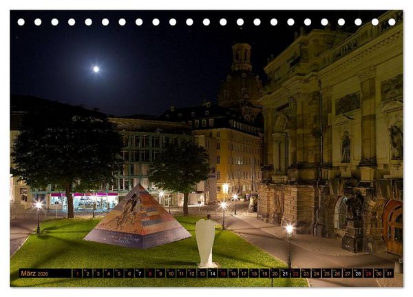 Produktbild: Eine Nacht in Dresden (Tischkalender 2026 DIN A5 quer), CALVENDO Monatskalender