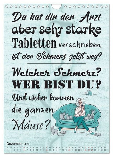 Produktbild: Spa&szlig; im Wartezimmer (Wandkalender 2026 DIN A4 hoch), CALVENDO Monatskalender