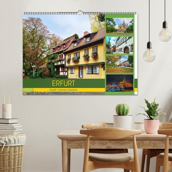 Produktbild: Erfurt - Stadt meines Herzens (Wandkalender 2027 DIN A2 quer), CALVENDO Monatskalender