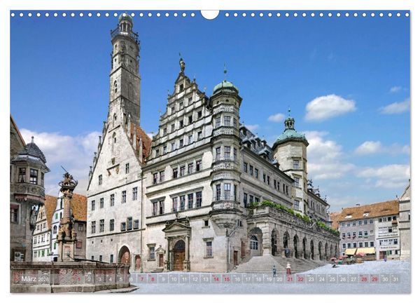 Produktbild: Rothenburg ob der Tauber um das Jahr 1900 &ndash; Fotos neu koloriert (Wandkalender 2026 DIN A3 quer), CALVENDO Monatskalender