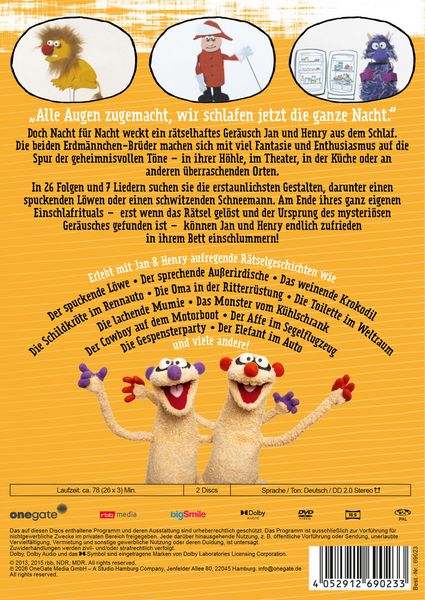 Produktbild: Gute Nacht-R&auml;tsel mit Jan & Henry (Abendgr&uuml;&szlig;e aus Unser Sandm&auml;nnchen) [2 DVDs]
