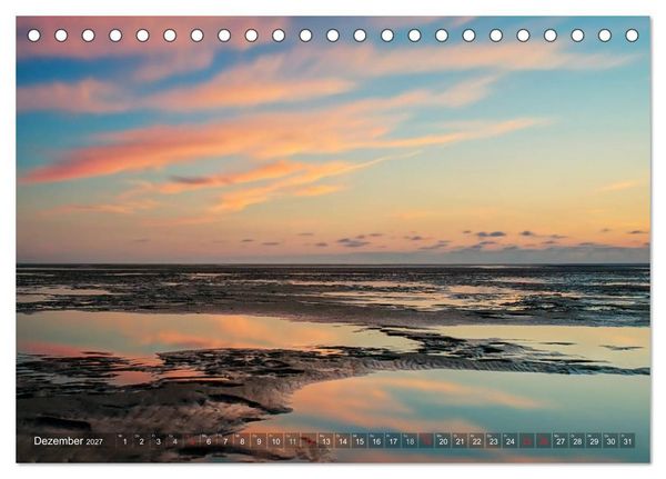 Produktbild: Nordfriesland dunkelbunt &ndash; zwischen T&ouml;nning und Sankt Peter-Ording (Tischkalender 2027 DIN A5 quer), CALVENDO Monatskalender