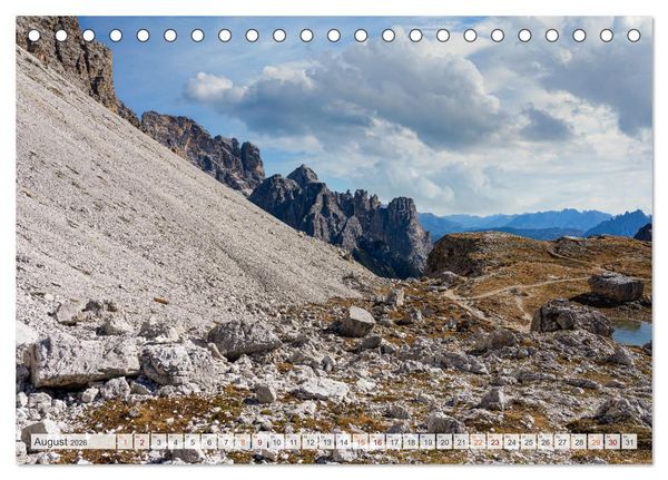 Produktbild: Bergwanderung Dolomiten rund um die Drei Zinnen (Tischkalender 2026 DIN A5 quer), CALVENDO Monatskalender