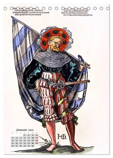 Produktbild: Landsknechte und Soldaten: Historische Uniformen (Tischkalender 2026 DIN A5 hoch), CALVENDO Monatskalender