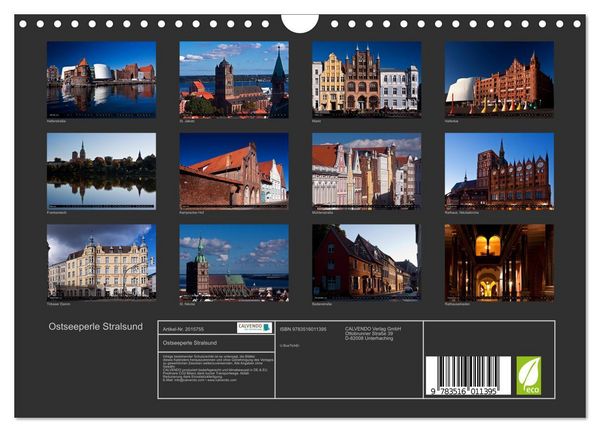 Produktbild: Ostseeperle Stralsund (Wandkalender 2026 DIN A4 quer), CALVENDO Monatskalender