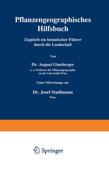 Produktbild: Pflanzengeographisches Hilfsbuch