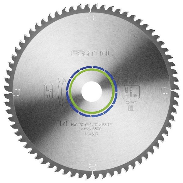 Produktbild: Festool Kreiss&auml;geblatt ALUMINIUM/PLASTICS HW 260x2,4x30 TF68