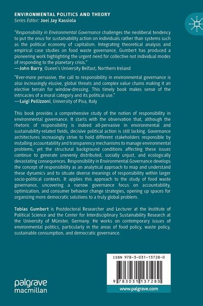 Produktbild: Responsibility in Environmental Governance