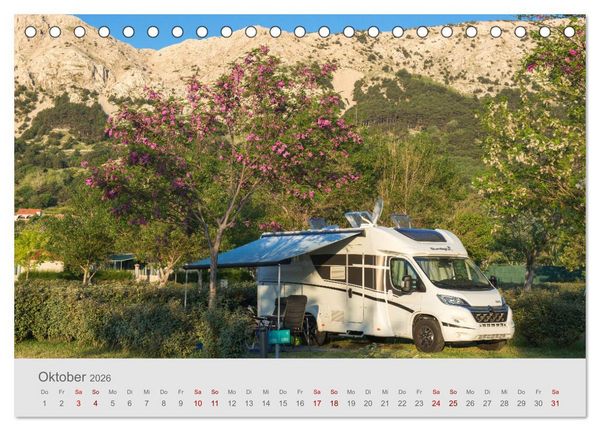 Produktbild: Abenteuer Camping in Kroatien (Tischkalender 2026 DIN A5 quer), CALVENDO Monatskalender