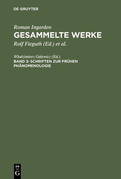 Produktbild: Schriften zur fr&uuml;hen Ph&auml;nomenologie