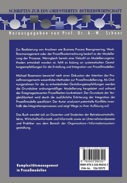 Produktbild: Komplexit&auml;tsmanagement in Proze&szlig;modellen