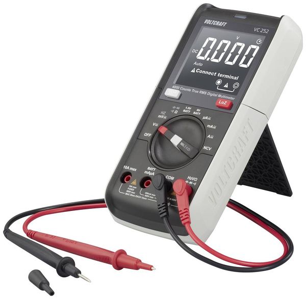 Produktbild: VOLTCRAFT VC252 Hand-Multimeter digital True RMS LoZ CAT III 600V Anzeige (Counts): 4000