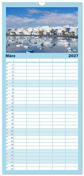 Produktbild: Familienplaner 2027 - Kanaren - wundersch&ouml;ne Inseln im Atlantik mit 5 Spalten (Wandkalender, 21 x 45 cm) CALVENDO