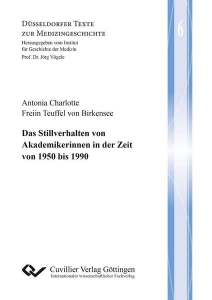 Produktbild: Das Stillverhalten von Akademikerinnen in der Zeit von 1950 bis 1990