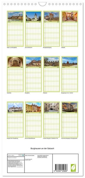 Produktbild: Familienplaner 2027 - Burghausen an der Salzach mit 5 Spalten (Wandkalender, 21 x 45 cm) CALVENDO