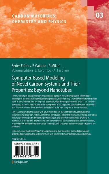 Produktbild: Computer-Based Modeling of Novel Carbon Systems and Their Properties