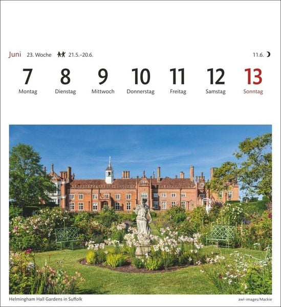 Produktbild: England Sehnsuchtskalender 2027 - Wochenkalender mit 53 Postkarten