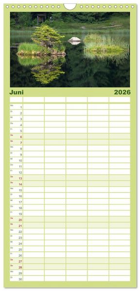 Produktbild: Familienplaner 2026 - Bayerischer Wald - der Osten Bayerns mit 5 Spalten (Wandkalender, 21 x 45 cm) CALVENDO