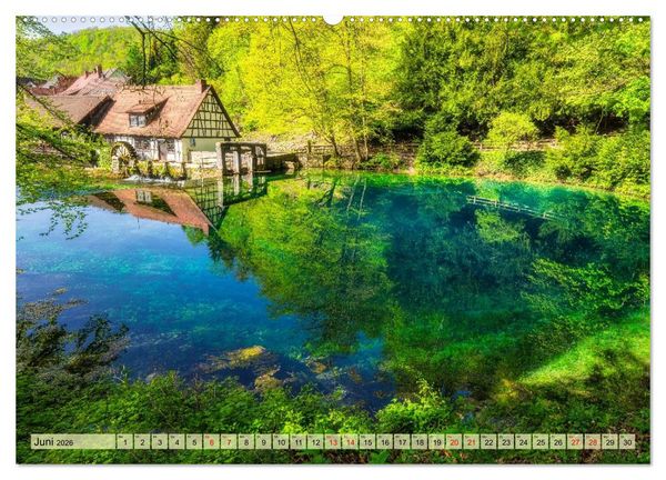 Produktbild: Faszinierende Karstquellen auf der Schw&auml;bischen Alb (Wandkalender 2026 DIN A2 quer), CALVENDO Monatskalender