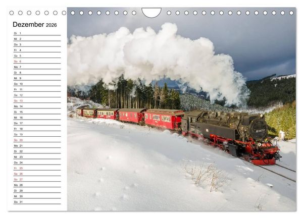Produktbild: Schmalspurbahnen im Harz (Wandkalender 2026 DIN A4 quer), CALVENDO Monatskalender