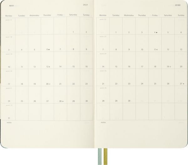 Produktbild: Moleskine 18 Monate Der Herr der Ringe Wochen-Notizkalender 2026/2027, L/A5, 1 Wo = 1 Seite, fester Einband