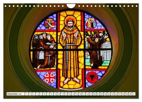 Produktbild: Katholische und orthodoxe Kirchen in Tirana und Shkodra, Albanien (Wandkalender 2027 DIN A4 quer), CALVENDO Monatskalender