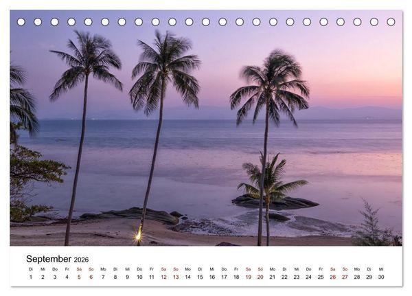 Produktbild: Die sch&ouml;nsten Inseln Thailands (Tischkalender 2026 DIN A5 quer), CALVENDO Monatskalender