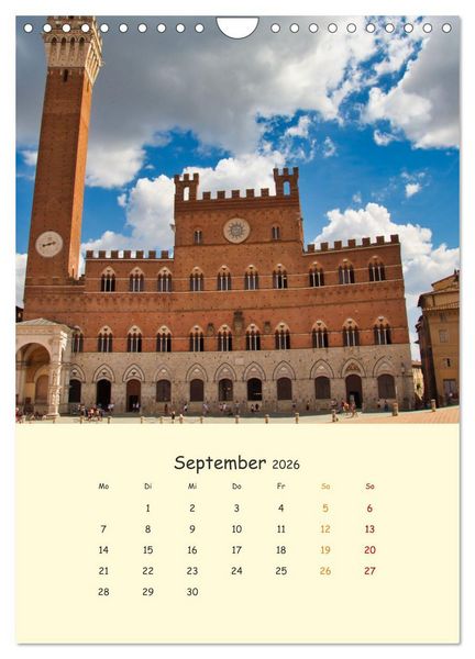 Produktbild: Siena - Impressionen (Wandkalender 2026 DIN A4 hoch), CALVENDO Monatskalender