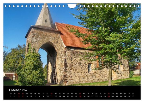Produktbild: Dorfkirchen in Brandenburg (Wandkalender 2026 DIN A4 quer), CALVENDO Monatskalender