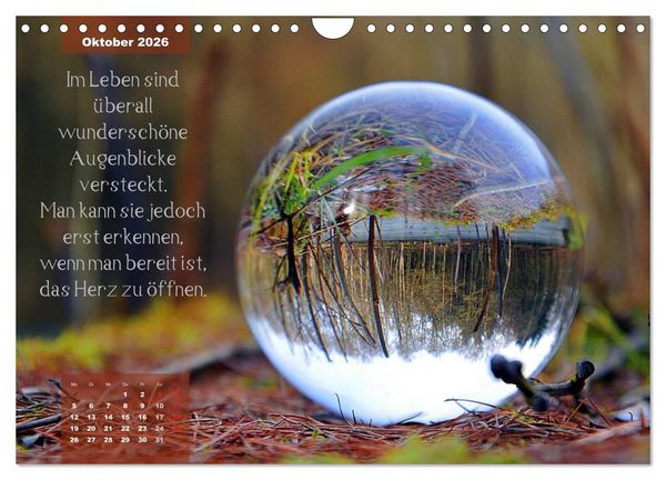 Produktbild: Die Welt in der Kugel (Wandkalender 2026 DIN A4 quer), CALVENDO Monatskalender