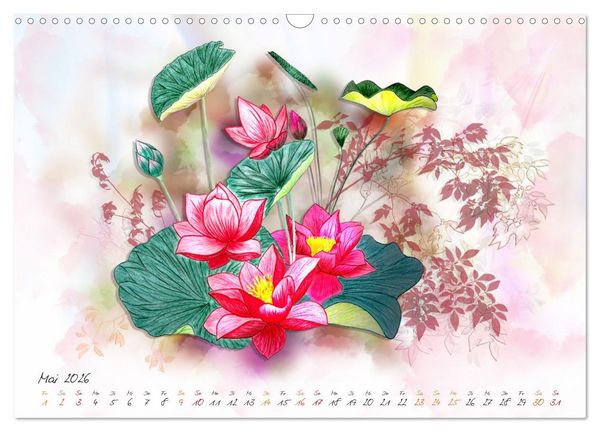 Produktbild: Lotus Bl&uuml;tenzauber (Wandkalender 2026 DIN A3 quer), CALVENDO Monatskalender
