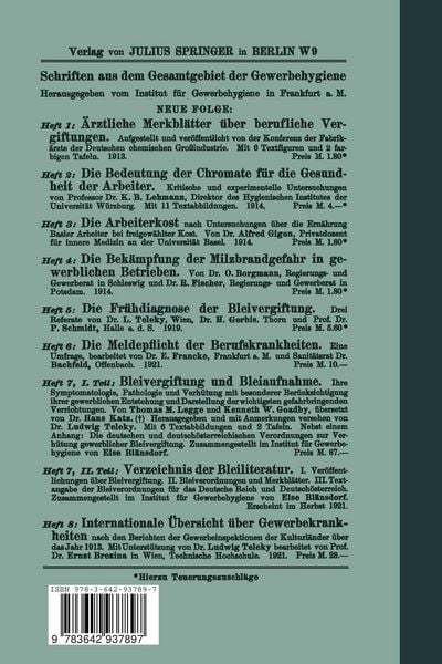 Produktbild: Internationale &Uuml;bersicht &uuml;ber Gewerbekrankheiten