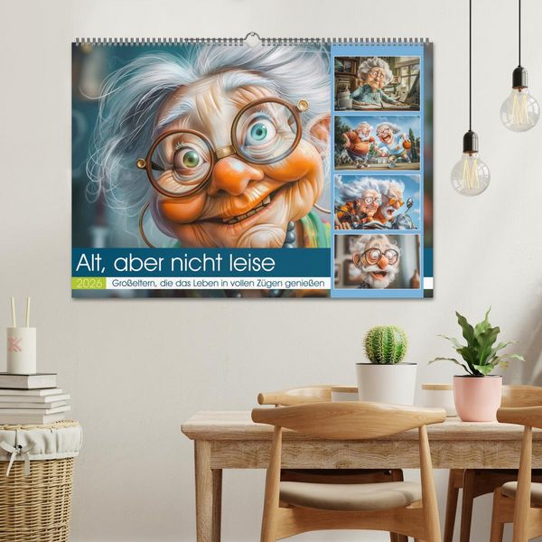 Produktbild: Alt, aber nicht leise (Wandkalender 2026 DIN A2 quer), CALVENDO Monatskalender