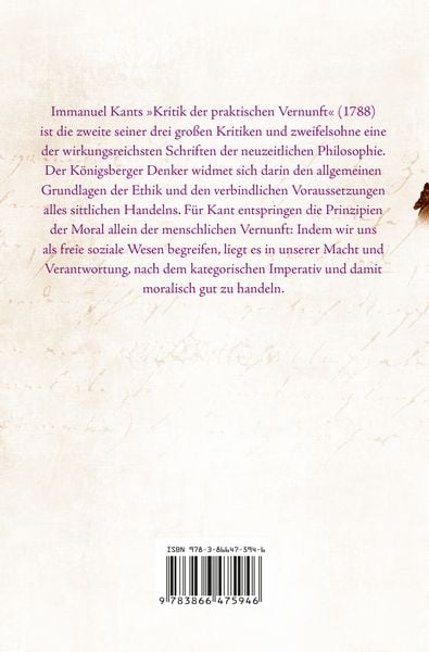 Produktbild: Kritik der praktischen Vernunft