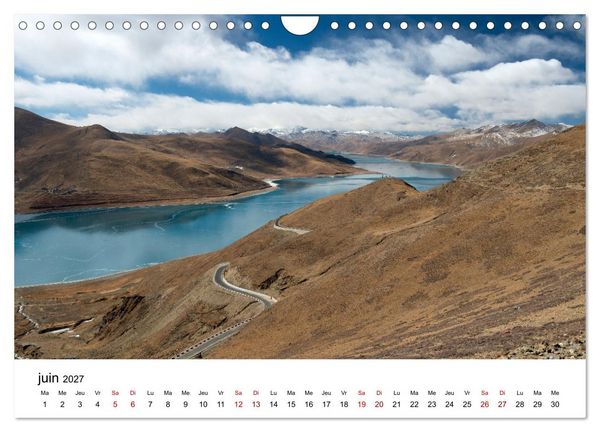 Produktbild: Monast&egrave;res et paysages du Tibet (Calendrier mural 2027 DIN A4 vertical), CALVENDO calendrier mensuel