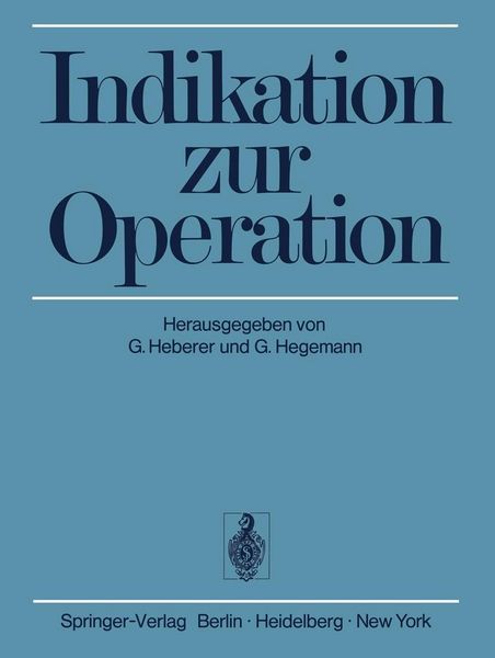 Produktbild: Indikation zur Operation