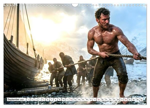 Produktbild: Echte Kerle &ndash; Wikinger (Wandkalender 2027 DIN A3 quer), CALVENDO Monatskalender