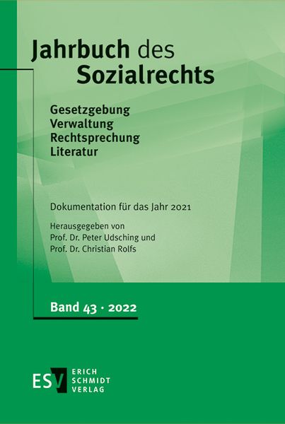 Produktbild: Jahrbuch des Sozialrechts (der Gegenwart). Gesetzgebung - Verwaltung... / Jahrbuch des Sozialrechts - - Dokumentation f&uuml;r das Jahr 2021