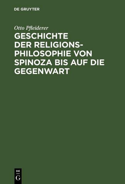 Produktbild: Geschichte der Religionsphilosophie von Spinoza bis auf die Gegenwart