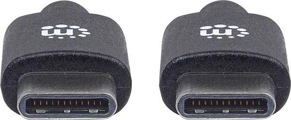 Produktbild: Manhattan USB-Kabel USB 2.0 USB-C&reg; Stecker 2.00m Schwarz 354875