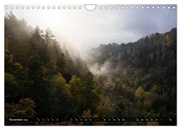 Produktbild: Elbsandsteingebirge: Unterwegs in der S&auml;chsischen und B&ouml;hmischen Schweiz (Wandkalender 2026 DIN A4 quer), CALVENDO Monatskalender